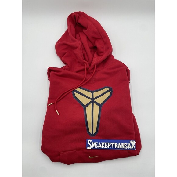 New Nike Kobe Bryant Dri-FIT Pullover Red Hoodie Size Men's Size M HF0066-636 - Picture 1 of 4